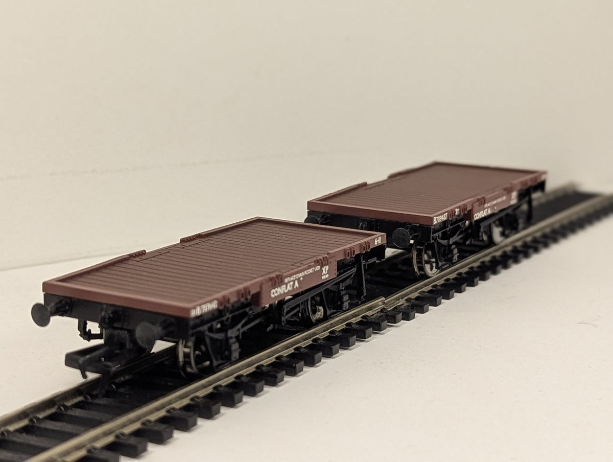Bachmann OO Gauge Conflat A BR Bauxite (2 Per Box) Goods Wagon B709437 & B737642