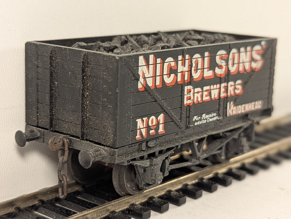 British Trix OO Gauge Nicholsons Brewers 7-Plank Open Wagon Goods Wagon 1 5001