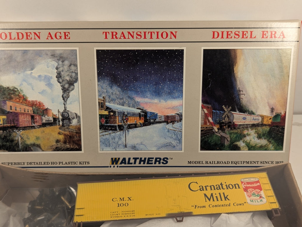 Walthers HO Carnation Milk Reefer Freight Car Kit