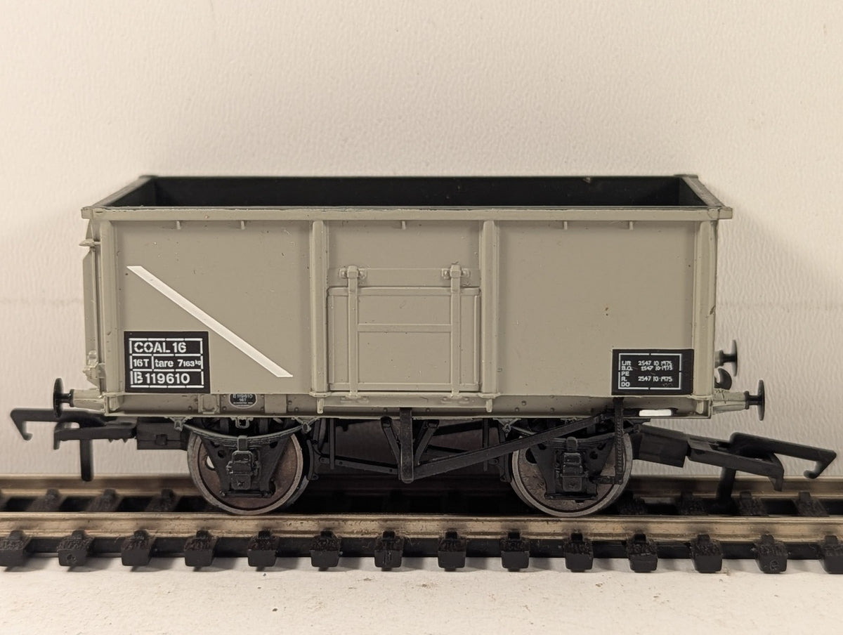 Bachmann OO Gauge 16 Ton Steel Mineral Wagon Goods Wagon B119610 BR Grey