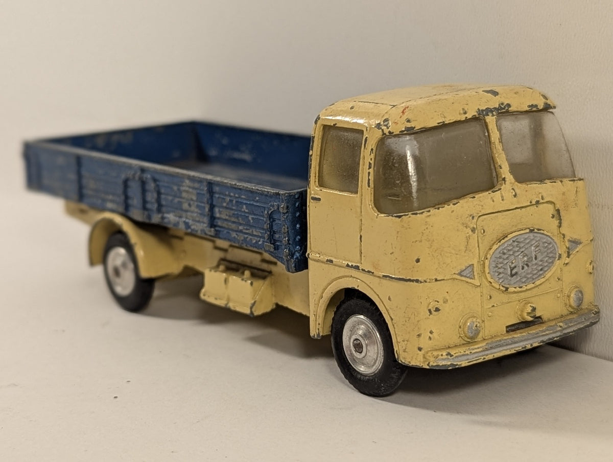 Corgi Toys ERF Model 44G Dropside Lorry Die-cast Model Truck Yellow and Blue 458