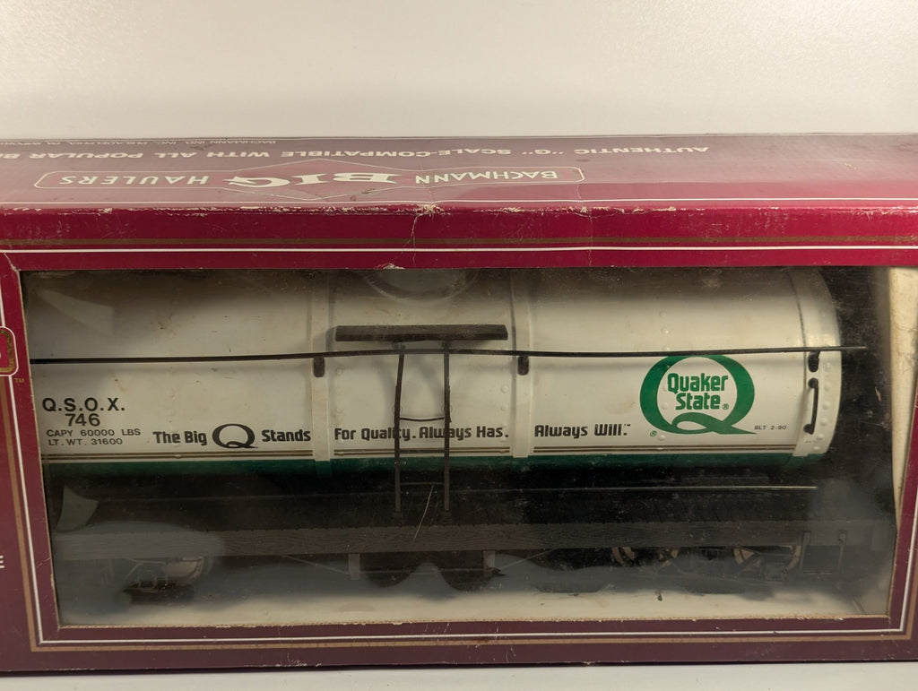 Bachmann Big Haulers G Gauge Quaker State Tank Wagon – O Gauge Wheels