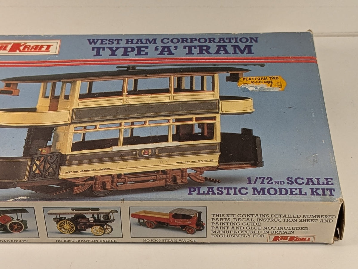 Keil Kraft 1/72 Scale West Ham Corporation Type 'A' Tram Plastic Model Kit 102