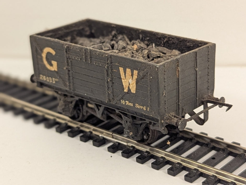 Kit Built OO Gauge GWR 5 Plank Open Wagon with Coal Load Goods Wagon 260