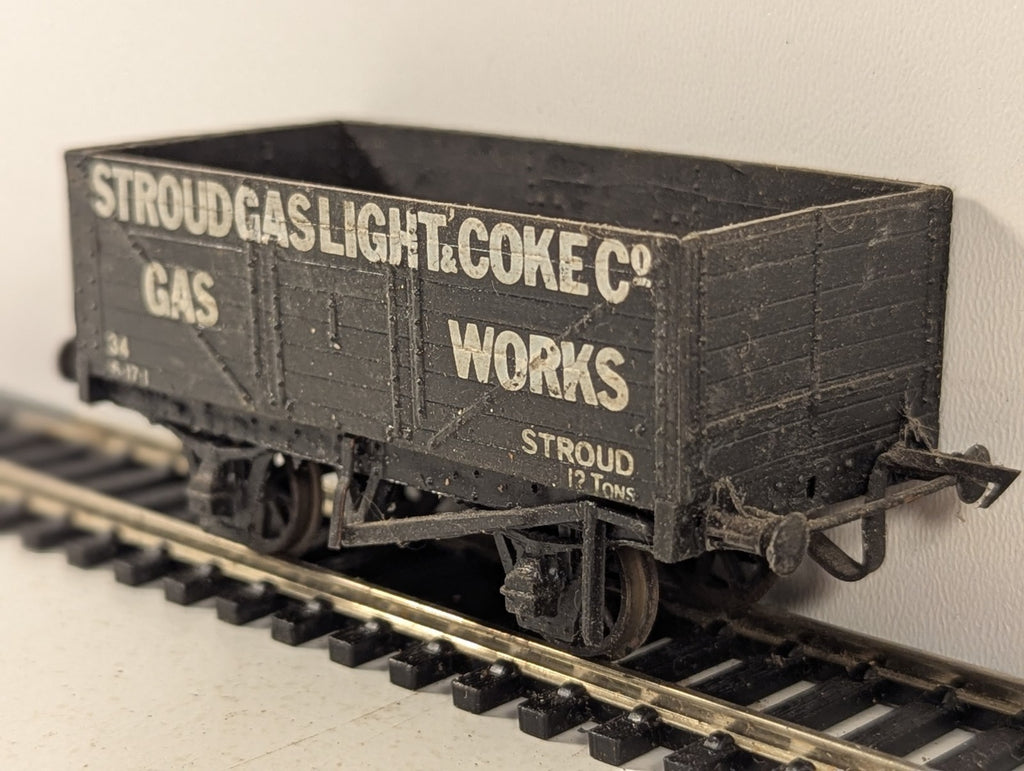 Kit Built OO Gauge 7 Plank Open Wagon Goods Wagon 34 Stroud Gas Light & Coke Co