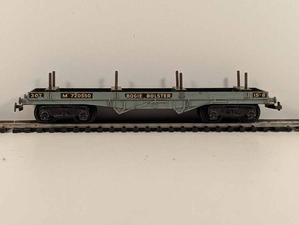Hornby Dublo 32051 OO Gauge BR Grey Bogie Bolster Wagon - Boxed
