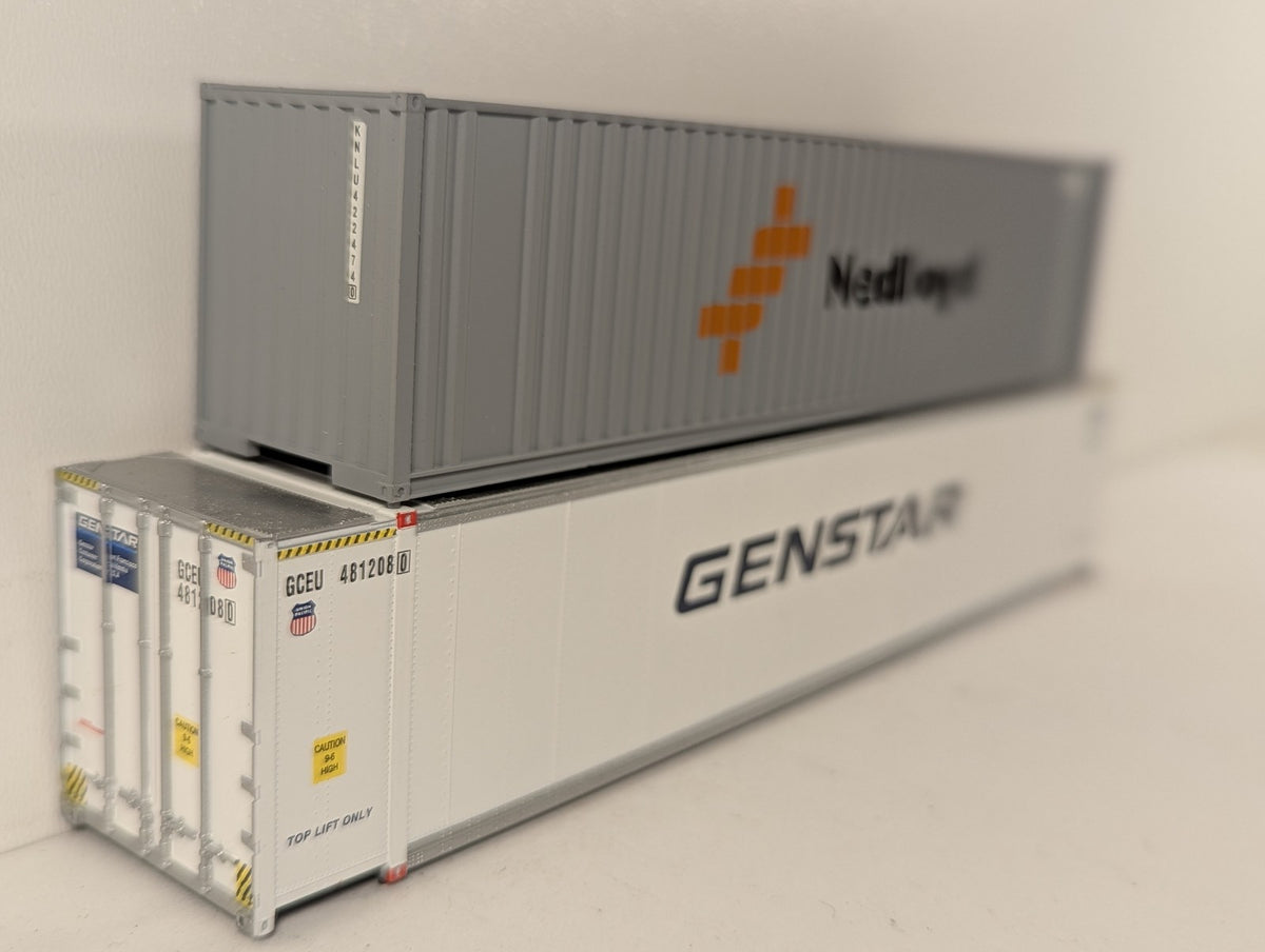 McKean Models HO Scale 40ft Nedlloyd & 48ft Genstar Shipping Containers