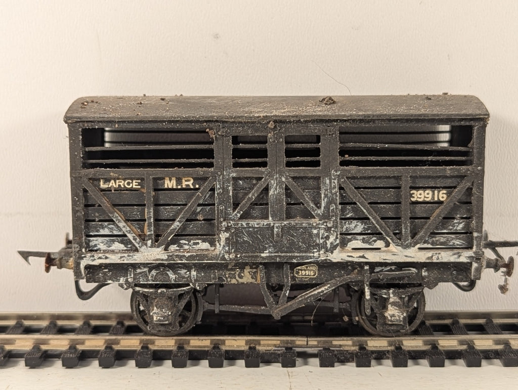 Kitbuilt OO Gauge Midland Cattle Wagon Goods Wagon 39916 MR Grey
