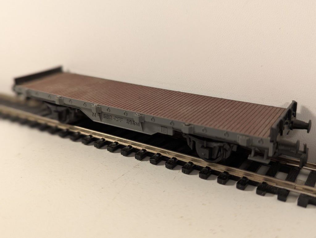 Kleinbahn HO Gauge 2 Axle SBB-CFF Bogie Flat Wagon