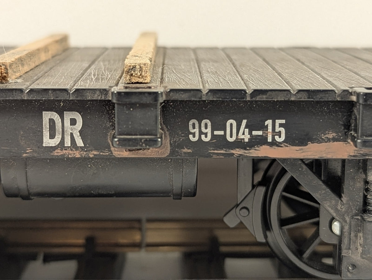 LGB G Scale DR Flat Wagon Goods Wagon 99-04-15 DR Black 4010