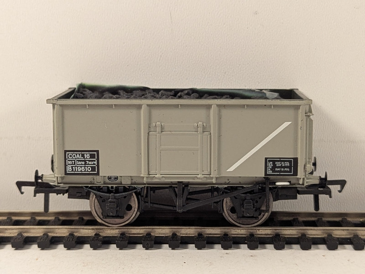 Bachmann OO Gauge 16 Ton Steel Mineral Wagon Goods Wagon B119610 BR Grey
