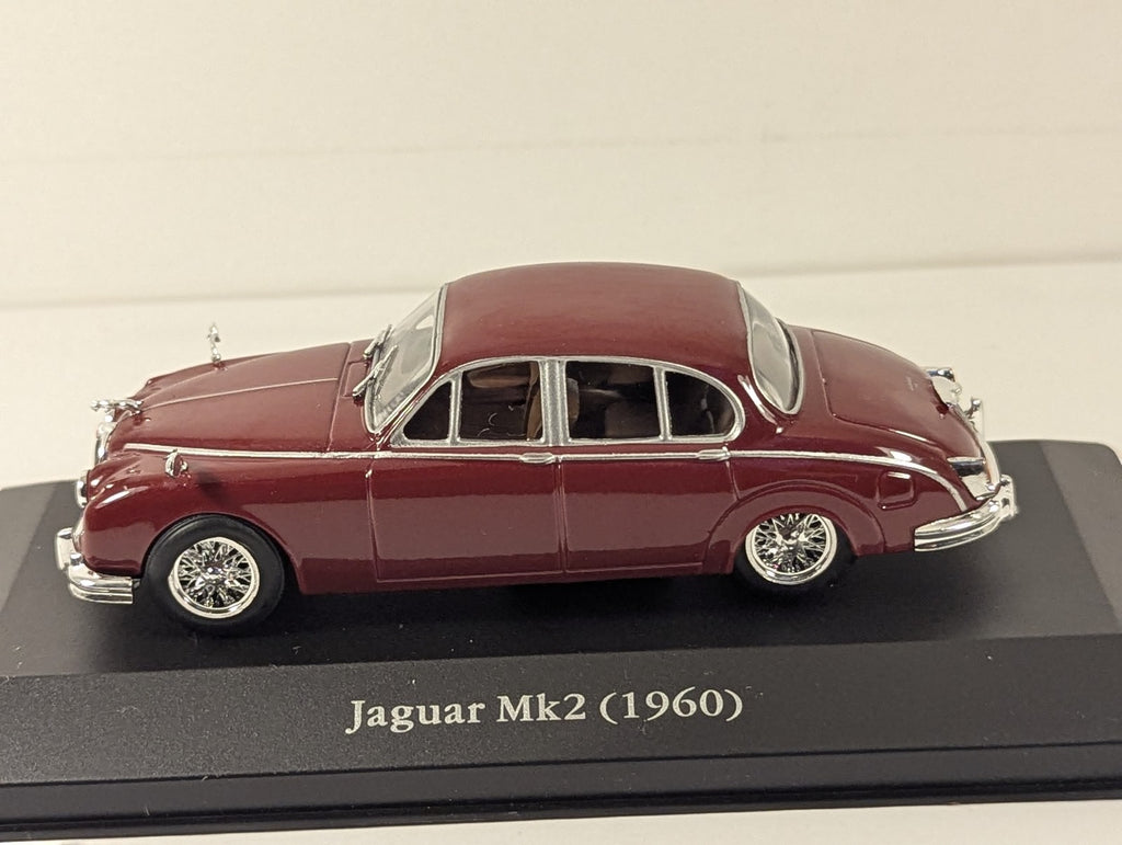 Atlas Jaguar Mk2 (1960) Die-cast Model Car ATL 001 Maroon 1:43