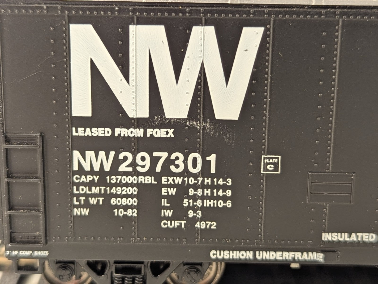 Athearn HO Gauge 50ft Insulated Boxcar NW 297301 Norfolk and Western