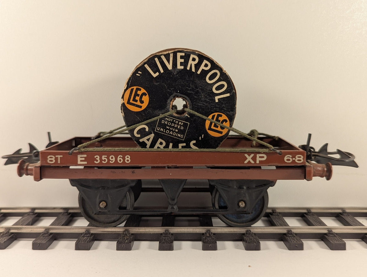 Hornby Dublo OO Gauge Low-Sided Wagon with Cable Drum Goods Wagon E 35968