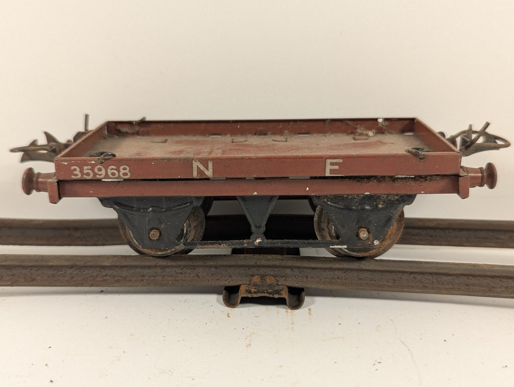 Hornby O Gauge No. 1 Flat Truck Goods Wagon 35968 NE Bauxite