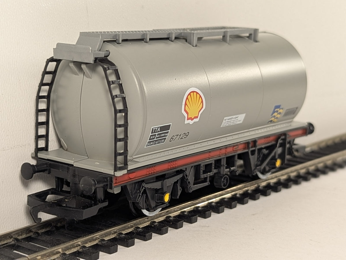 Hornby OO Gauge TTA Shell Tank Wagon Goods Wagon 67129 Shell Grey R021