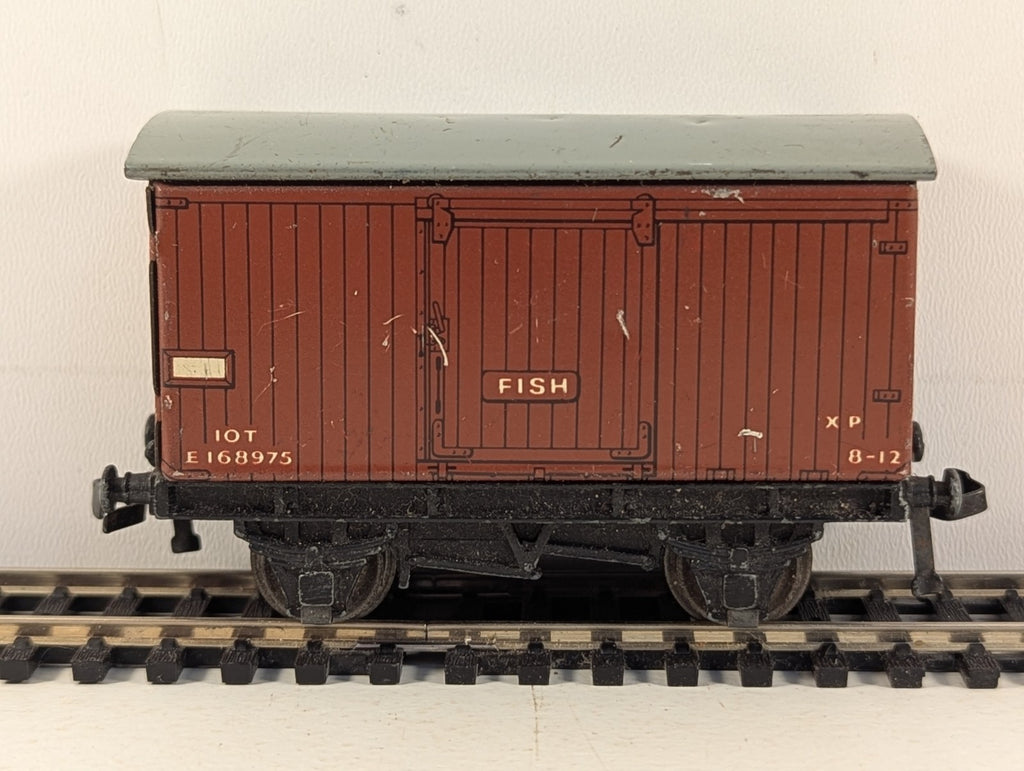 Hornby Dublo OO Gauge BR Fish Van Goods Wagon E168975 BR Bauxite
