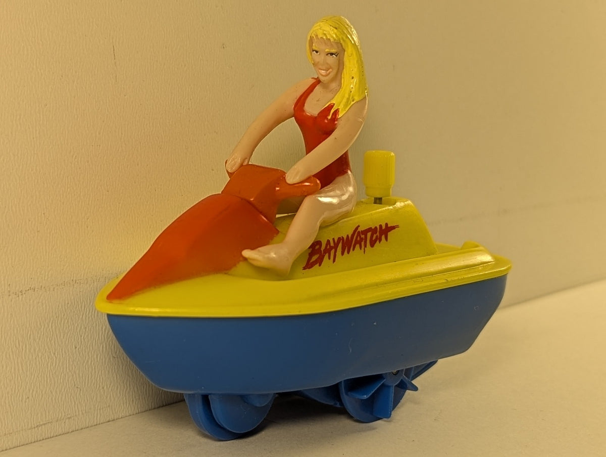 Burger King Baywatch Jet Ski Wind-Up Toy Baywatch Yellow and Blue