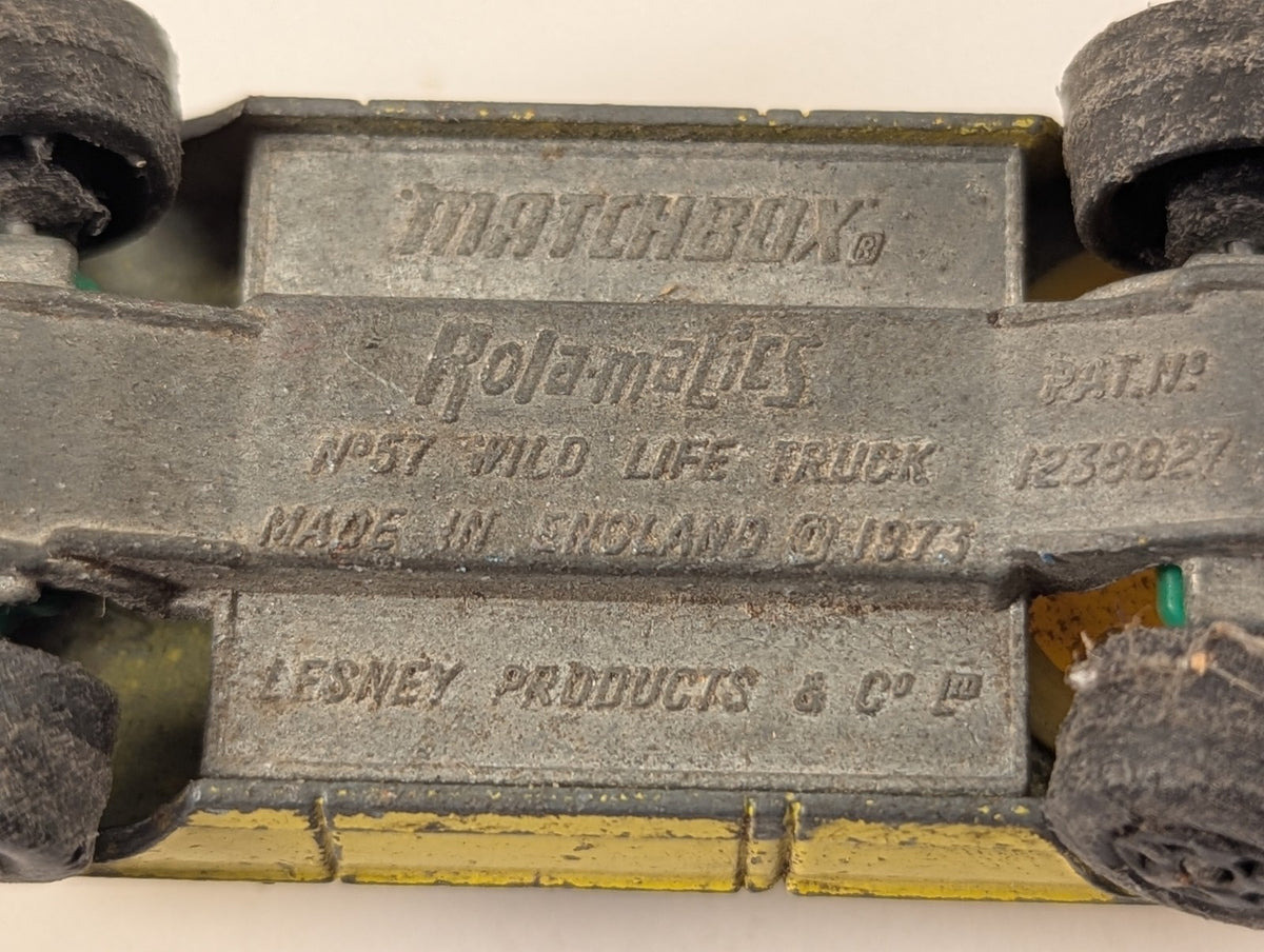 Matchbox 1:64 Rolamatics No. 57 Wild Life Truck Die-cast Model Vehicle Yellow