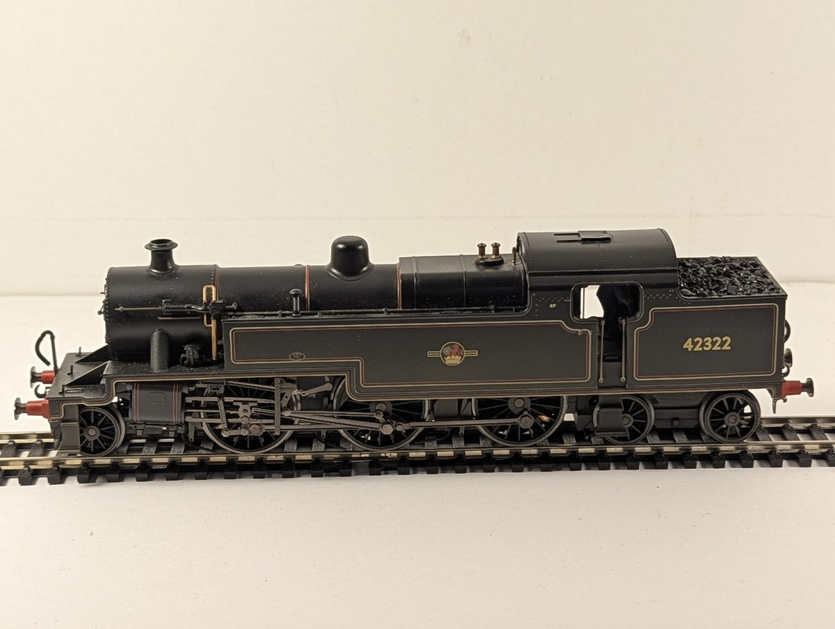 Hornby R2287 Class 4P 2-6-4T 42322 in BR black with late crest - weathered