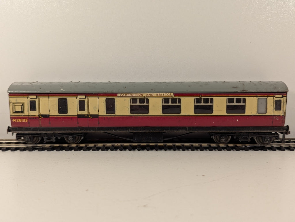 Hornby Dublo OO Gauge Stanier Coach Red & Cream Paddington–Bristol