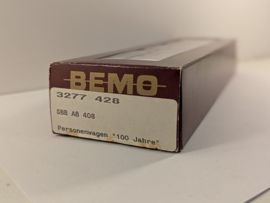 Bemo 3277 428 HOeGauge SBB AB408 "100 Jahre" First Class Passenger Coach - boxed