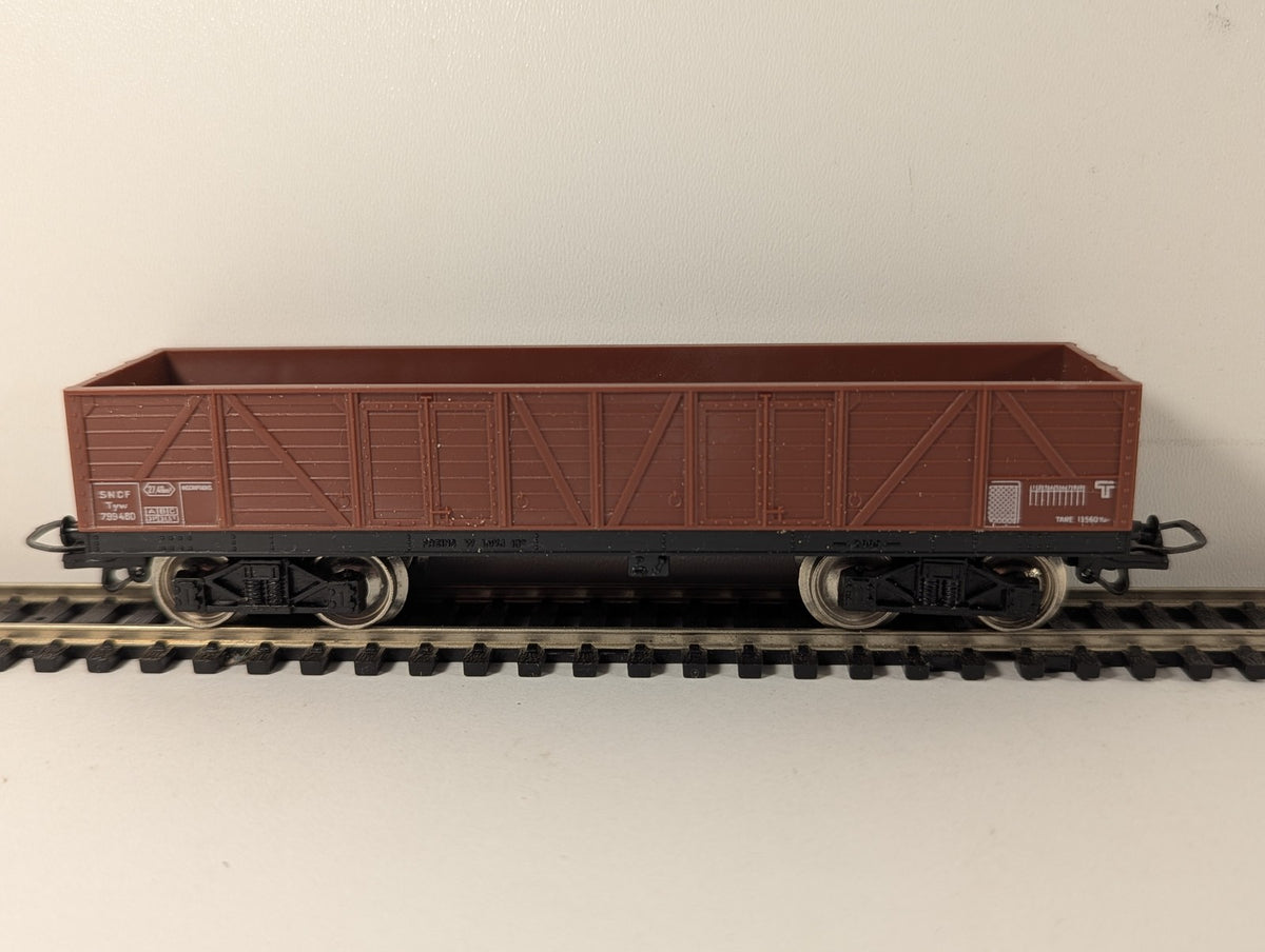 Jouef HO Gauge Tombereau à bogies T.P. Goods Wagon 799480 SNCF Brown 6500 B