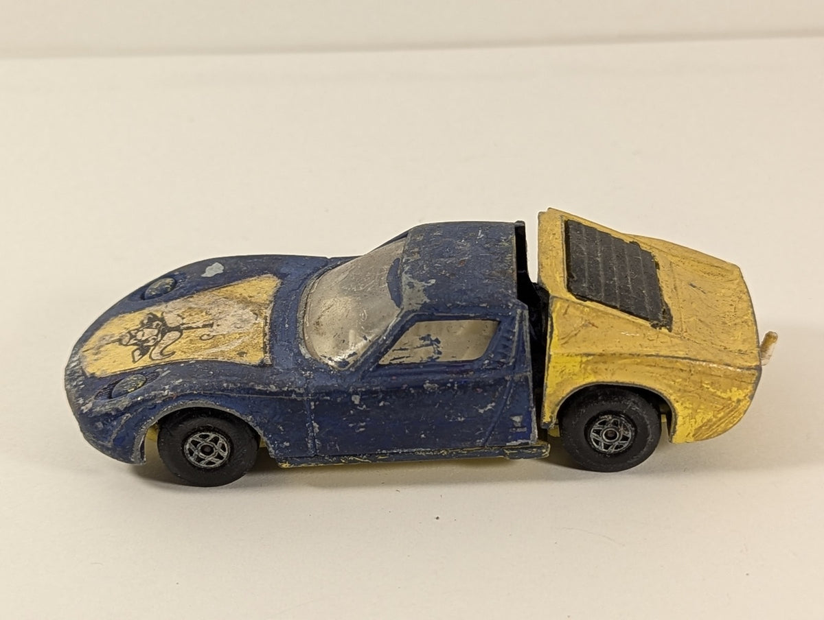 Matchbox Speed Kings K-24 Lamborghini Miura Die-cast Model Car Blue and Yellow
