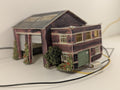 Metcalfe N Gauge Small Factory Building Red Brick with Lights