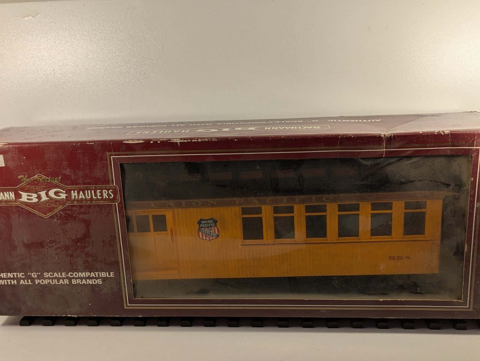 Bachmann Big Haulers G Scale Union Pacific Mail Passenger Car on O Gauge Wheels