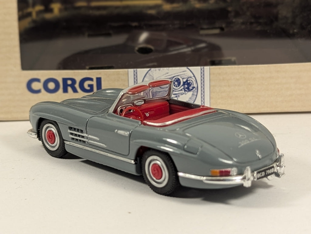 Corgi Mercedes 300 Open Top Die-cast Car BCD 798B Grey with Red Interior 96411