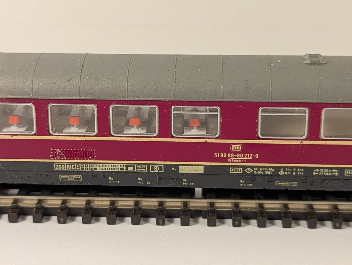 Fleischmann N Gauge 8112 K Speisewagen Dining Car (Missing Coupling)