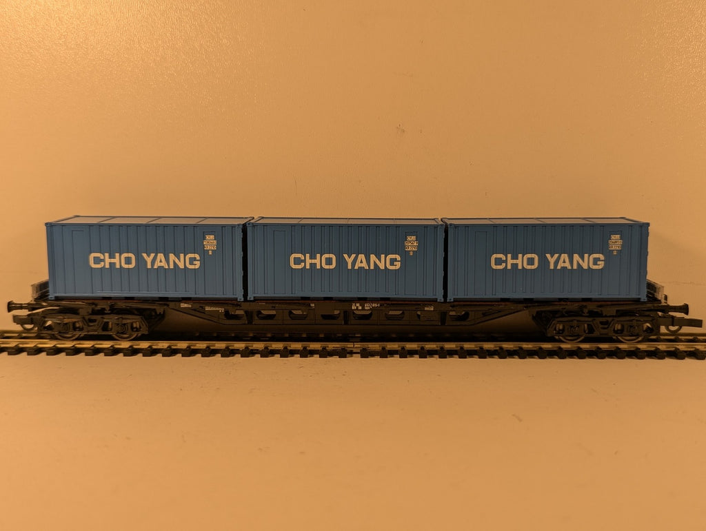 Roco HO Gauge DB Sgis Container Wagon with Cho Yang Containers 31 80 453 7 015-8