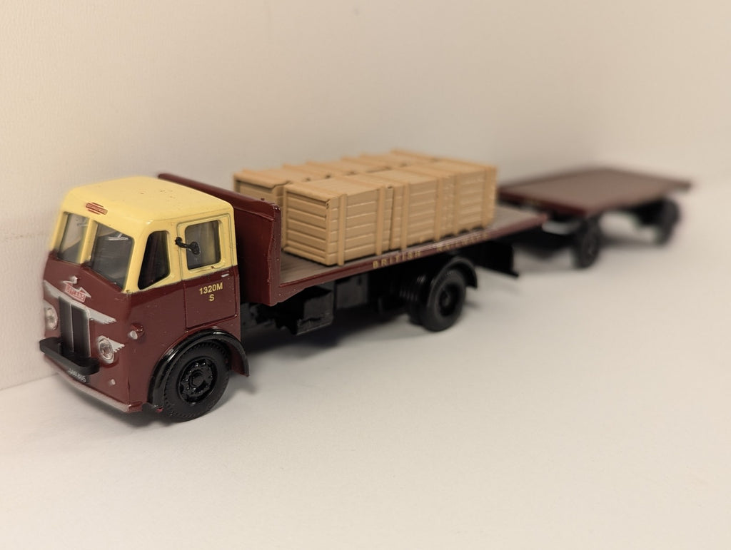 B-T Models 1:76 Leyland Beaver & Drawbar Trailer Die-cast Vehicle 1320M