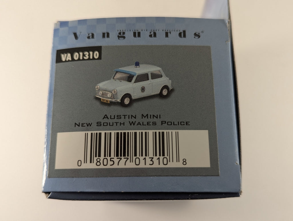 Vanguards 1:43 Austin Mini - New South Wales Police Die-Cast Model Car EDF 388