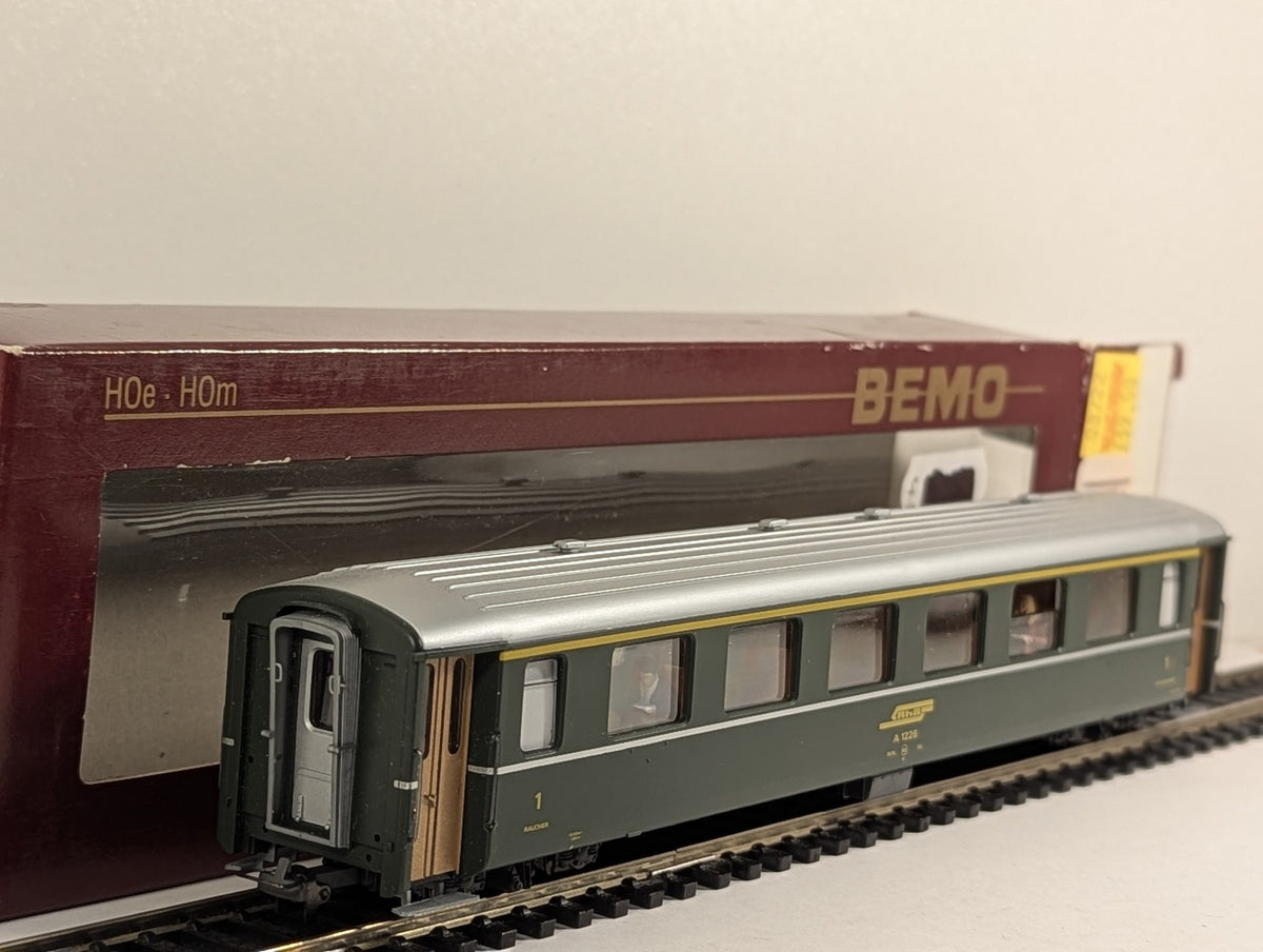 Bemo H0m RhB EW I 1st Class Coach A 1226 Passenger Coach RhB Green 3252 116