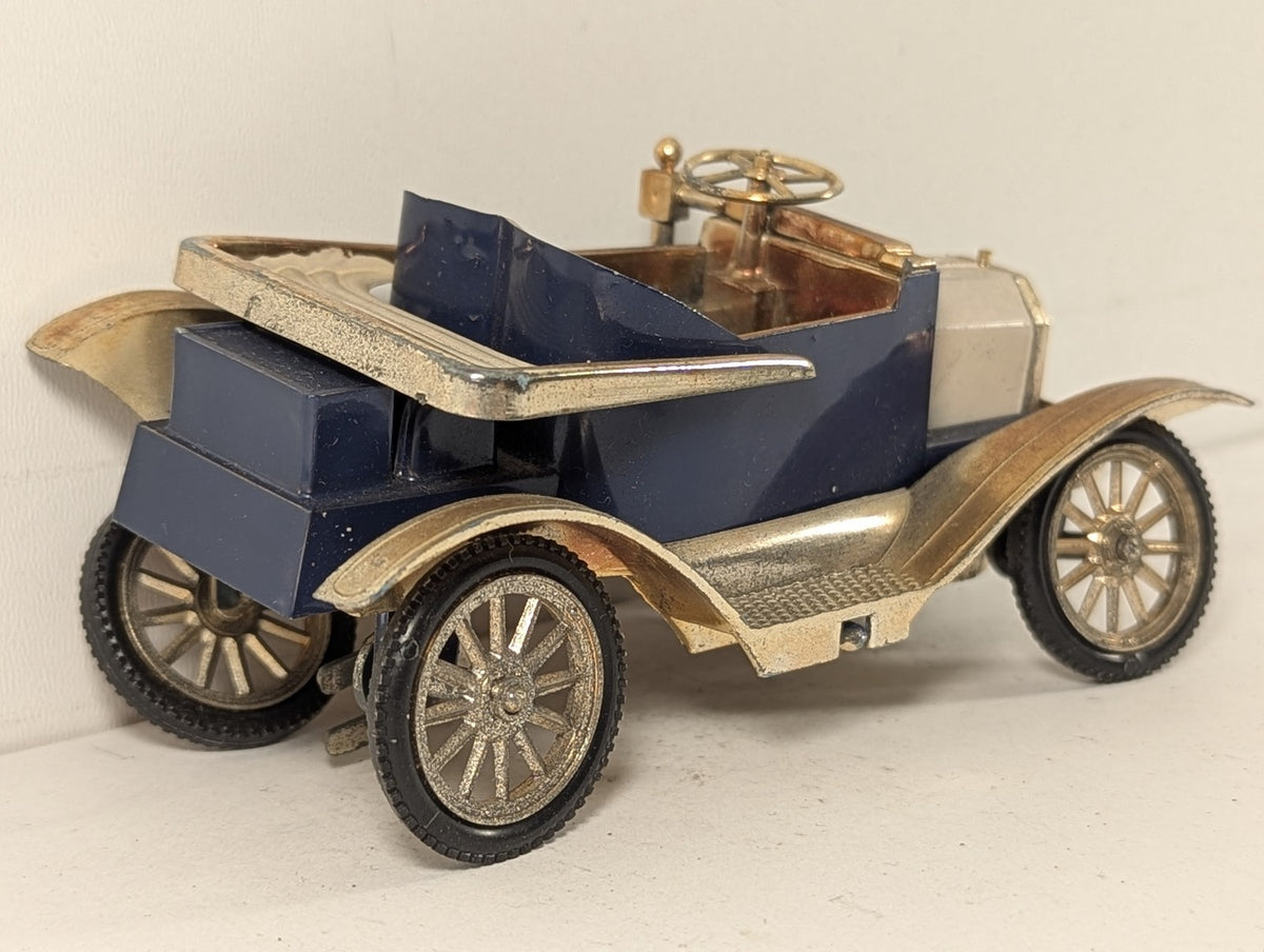 Vintage Veteran Roadster Car Die-cast Model Car Blue / Gold
