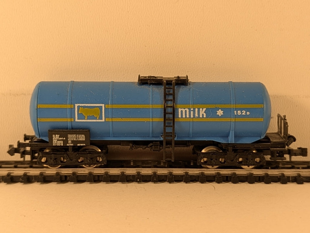 Lima N Gauge Milk Bogie Tank Wagon 152 D Milk Tank Wagon Blue Milk