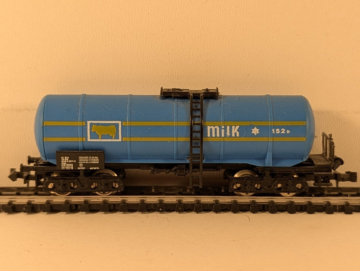 Lima N Gauge Milk Bogie Tank Wagon 152 D Milk Tank Wagon Blue Milk