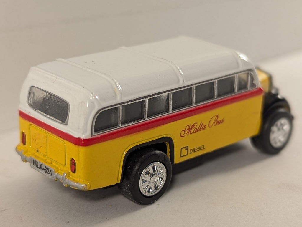 Malta Bus Die-cast Model Bus MLA-631 Malta Bus Yellow, Red & White