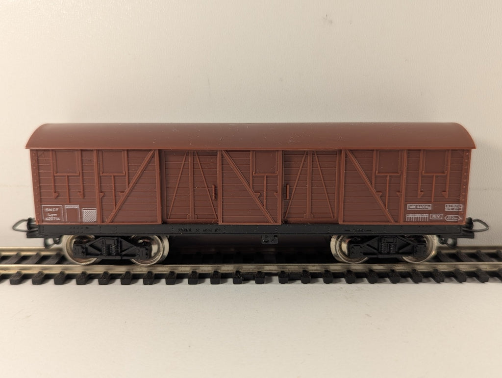 Jouef HO Gauge Couvert à Bogies T.P. Goods Wagon 420714 SNCF Brown 6530