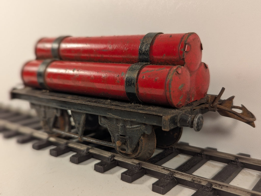 Hornby O Gauge Red Gas Cylinder Wagon