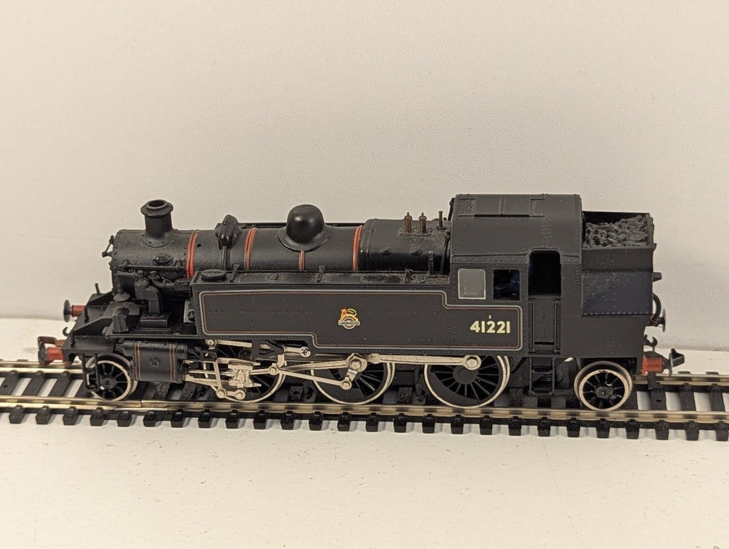 Bachmann 31-450 OO Gauge Class 2MT Ivatt 2-6-2T 41221 BR Black Boxed