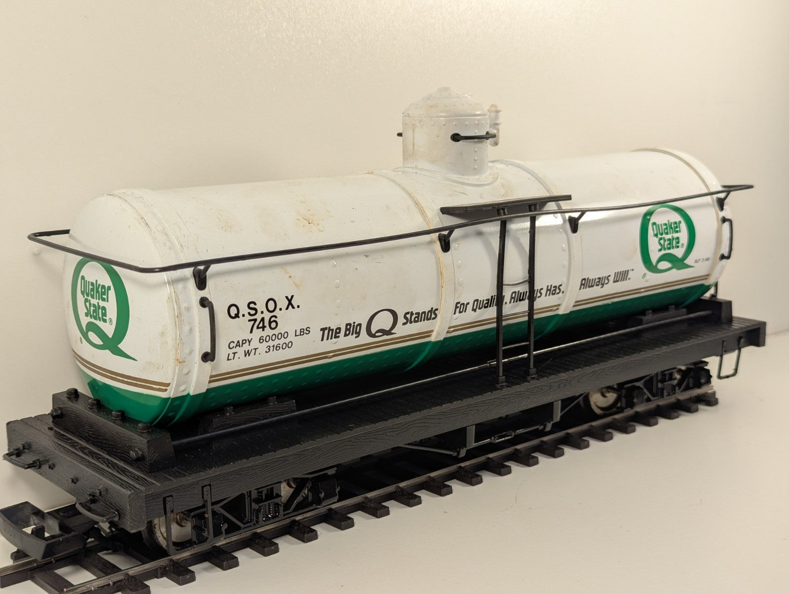 Bachmann Big Haulers G Gauge Quaker State Tank Wagon – O Gauge Wheels