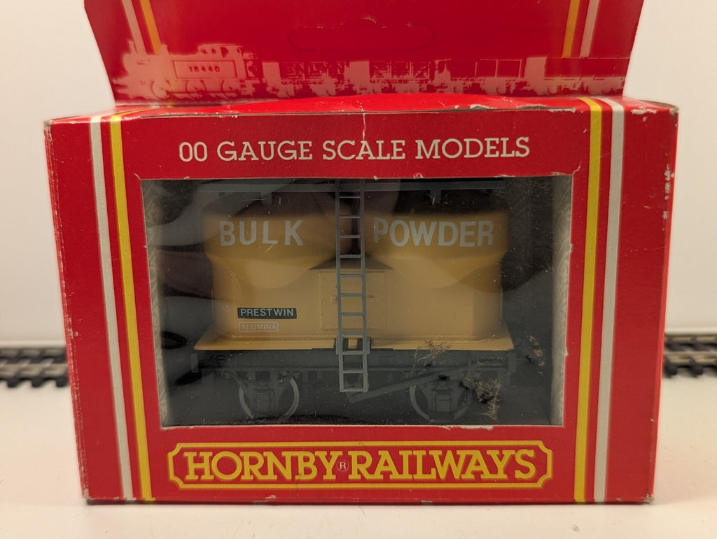 Hornby R095 OO Gauge BR Prestwin Bulk Powder Twin Silo Wagon
