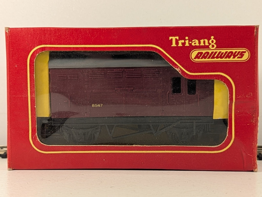 Tri-ang OO Gauge Horse Box Goods Wagon B547 BR Maroon R.123