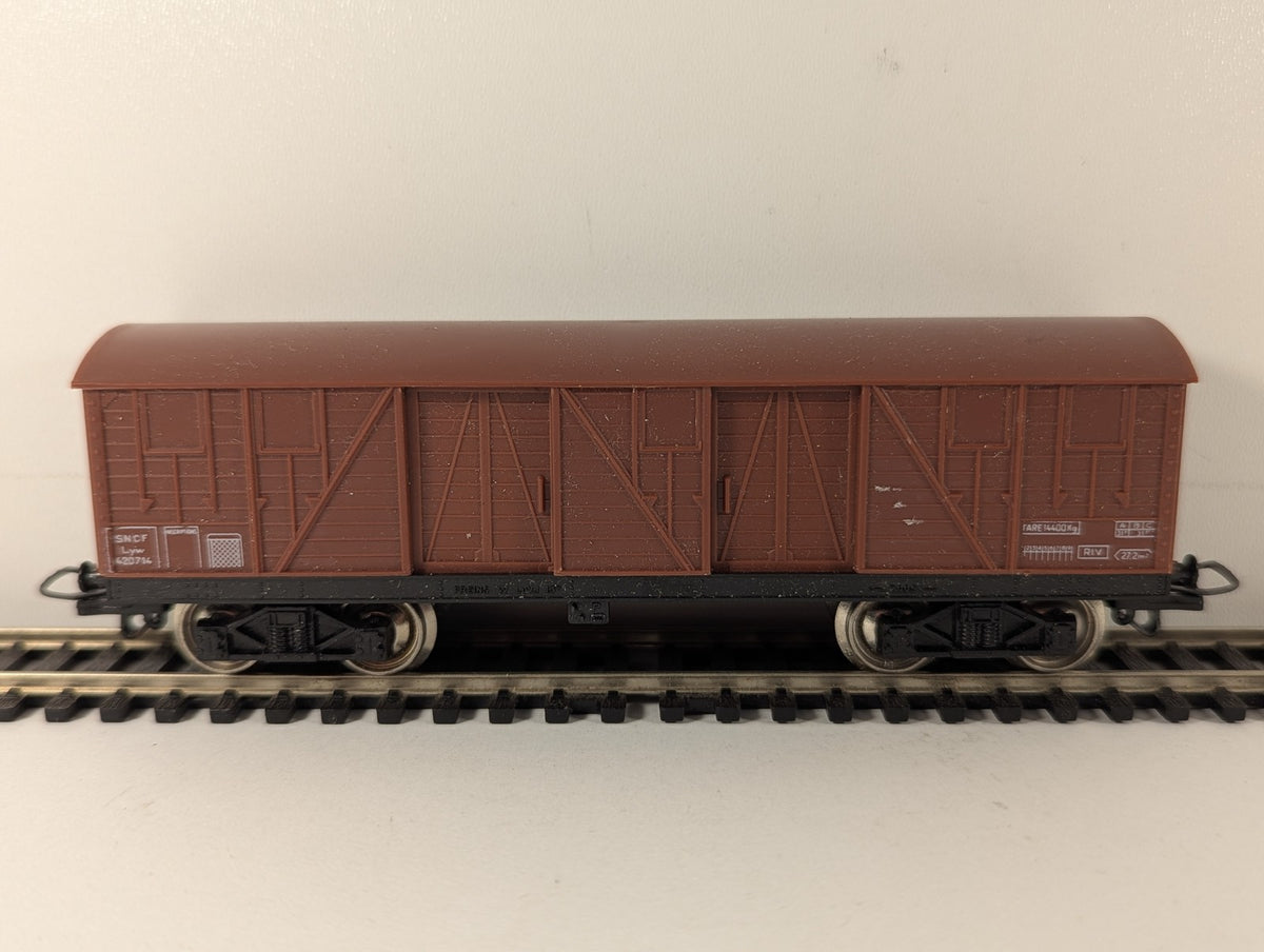 Jouef HO Gauge Couvert à Bogies T.P. Goods Wagon 420714 SNCF Brown 6530