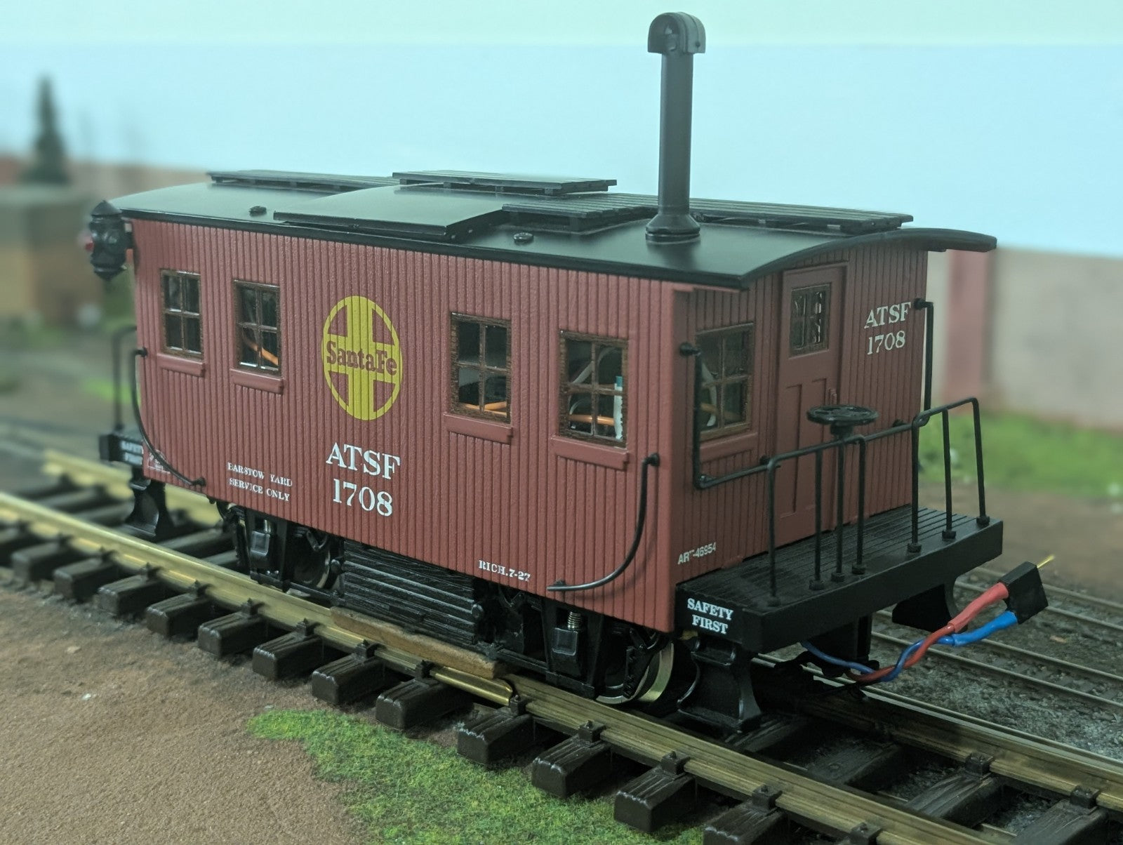 Aristo Craft G Scale Atchison Topeka & Santa Fe Track Cleaning # 1708 Caboose
