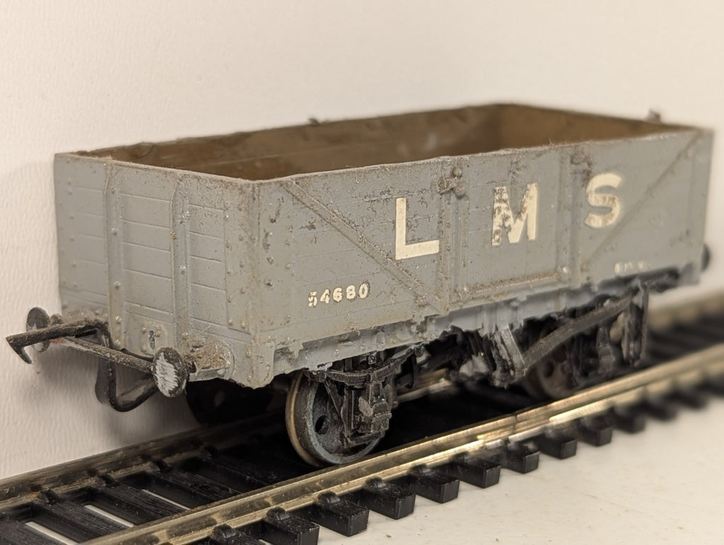 Kitbuilt LMS 5-Plank Open Wagon 54680 LMS Grey