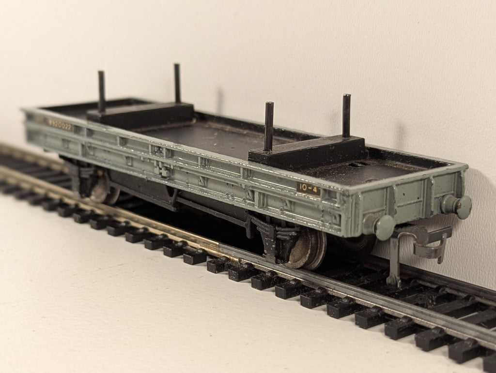 Hornby Dublo 4615 OO Gauge Double 4-Wheeled Bolster Wagon BR Grey - Boxed